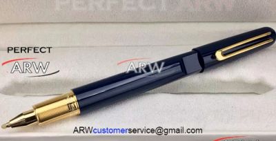 Perfect Replica M Marc Newson Blue and Gold Fineliner Pen Perfect Gifts